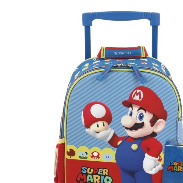 MOCHILA KINDER NIÑO RUEDAS MARIO MB65714-9MB66263-9 CHENSON PZA